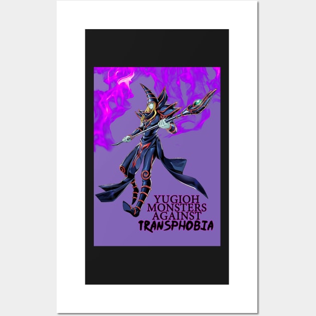 Dark Magican says NO TRANSPHOBIA LADS Wall Art by keiraillu